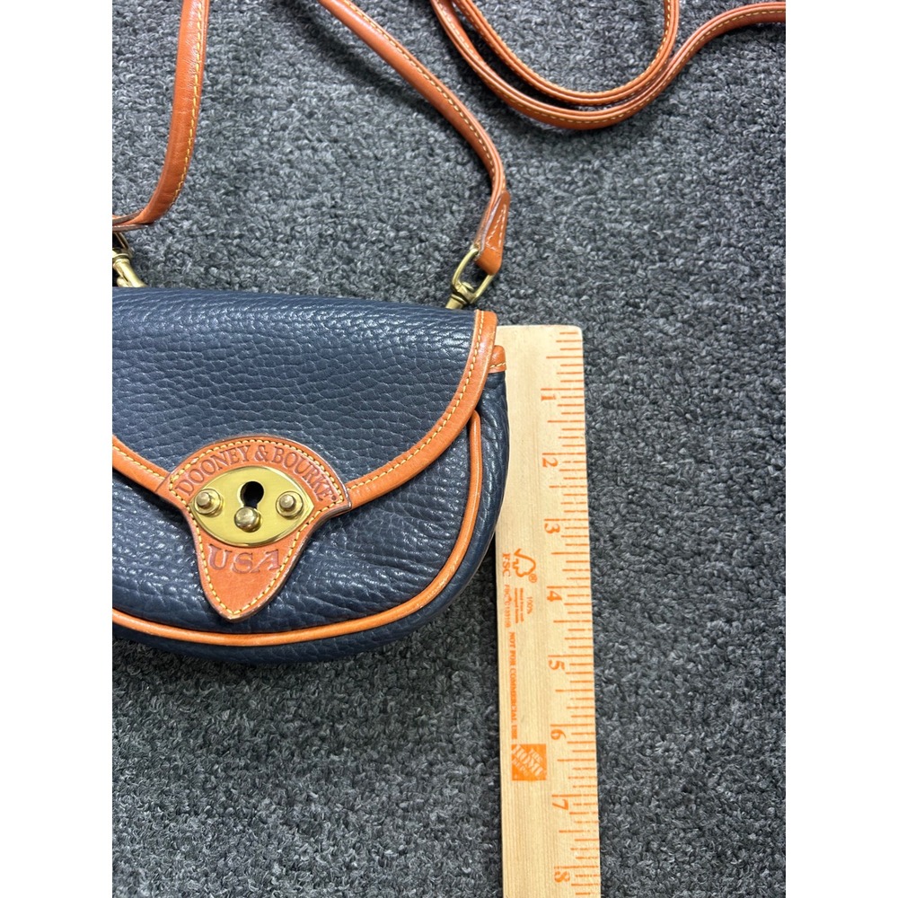 Dooney & Bourke Cavalry Crossbody Bag Navy Blue Womens Small Vintage USA Made - Picture 3 of 8